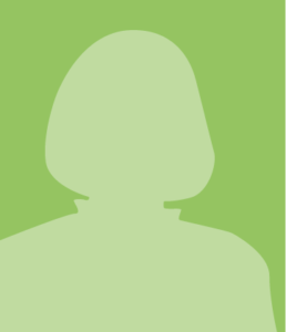 Grüner Hintergrund mit einer weiblichen Silhouette